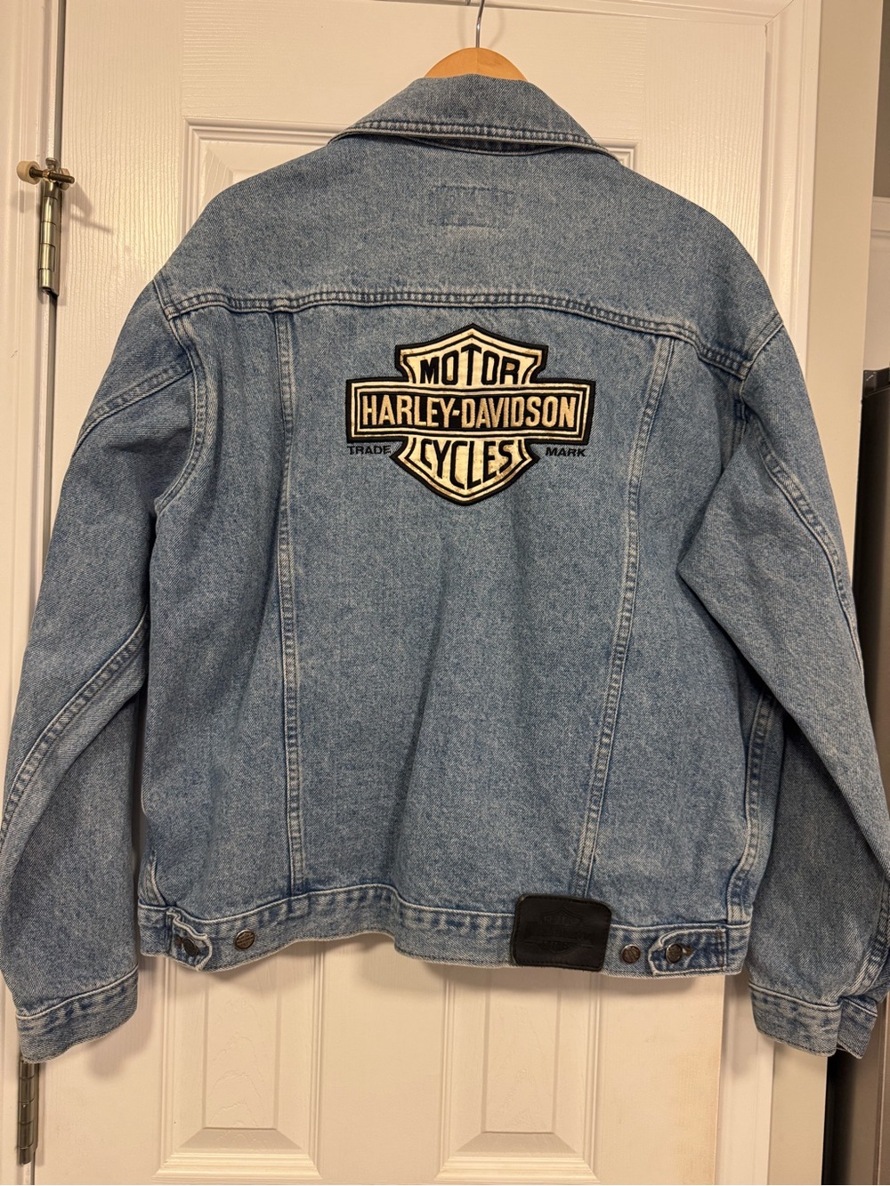 Harley-Davidson Light Blue Denim Jacket with Back Patch